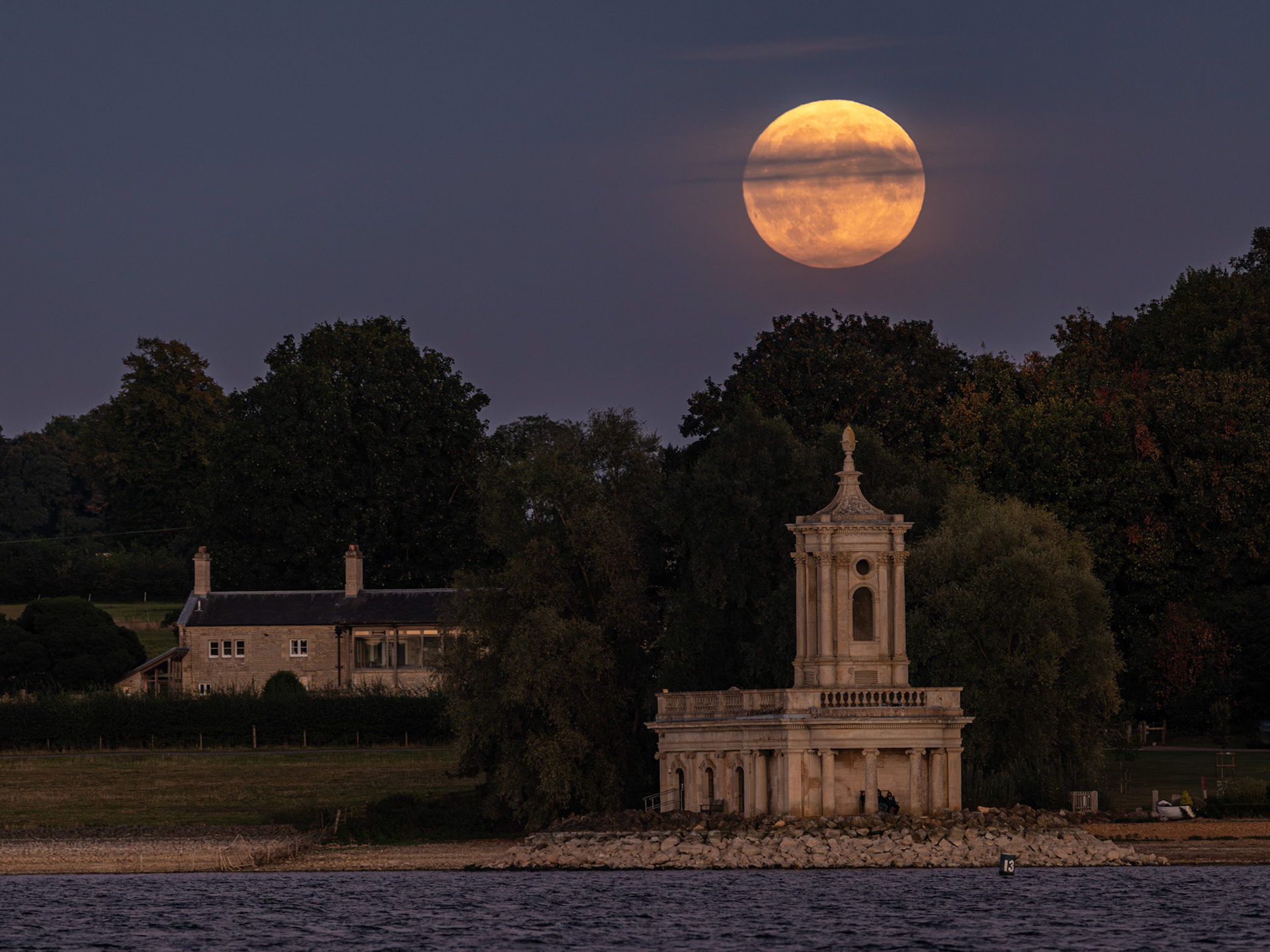 The Harvest Moon over Normanton Church September 2024