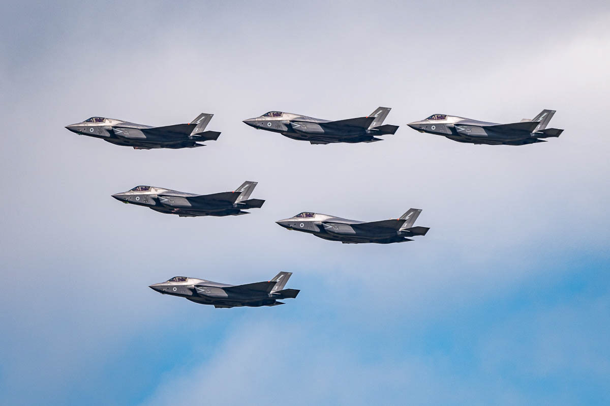 6 F35 Lightnings at RAF Cranwell