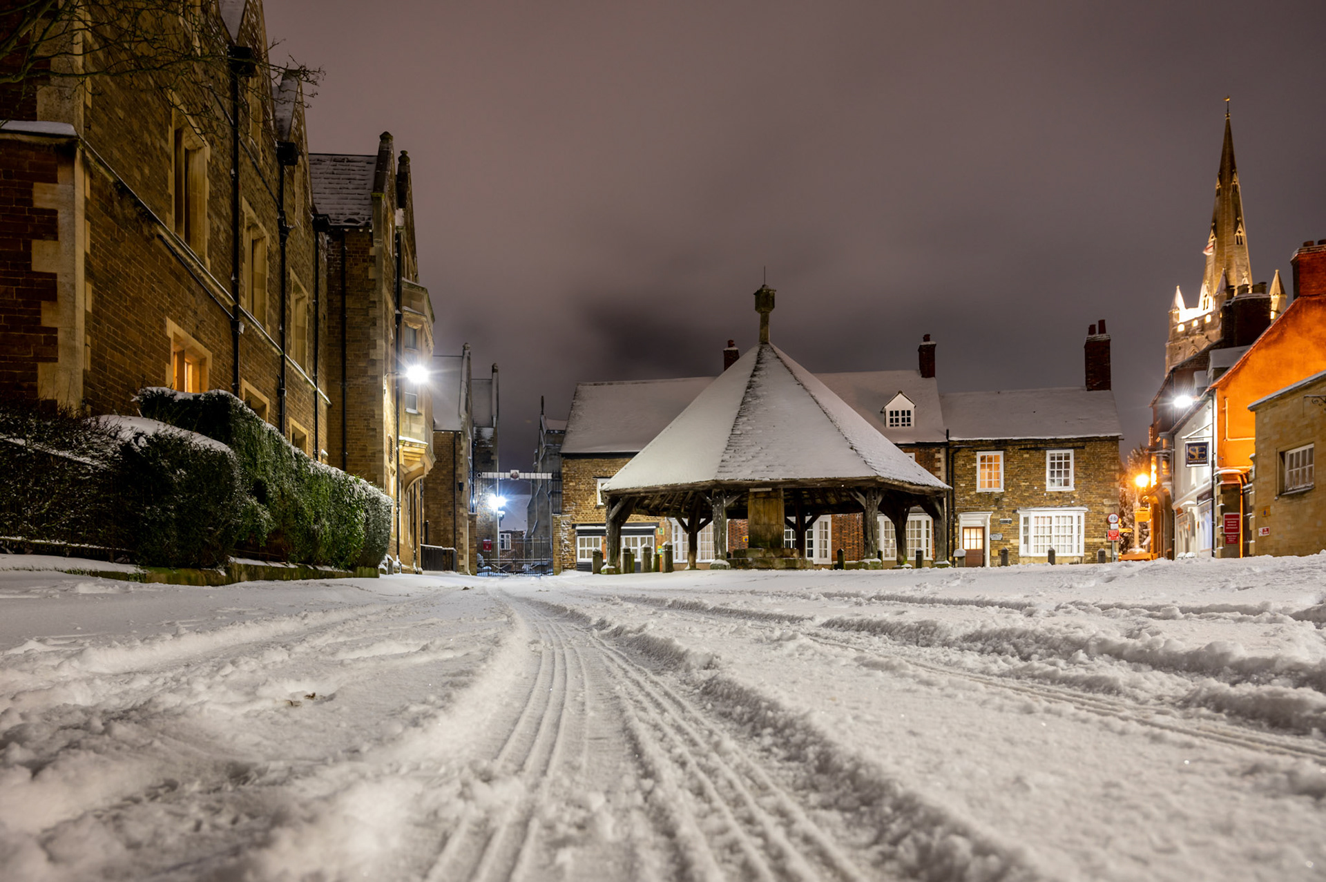 Oakham Butter Cross  Snow Febuary 2021