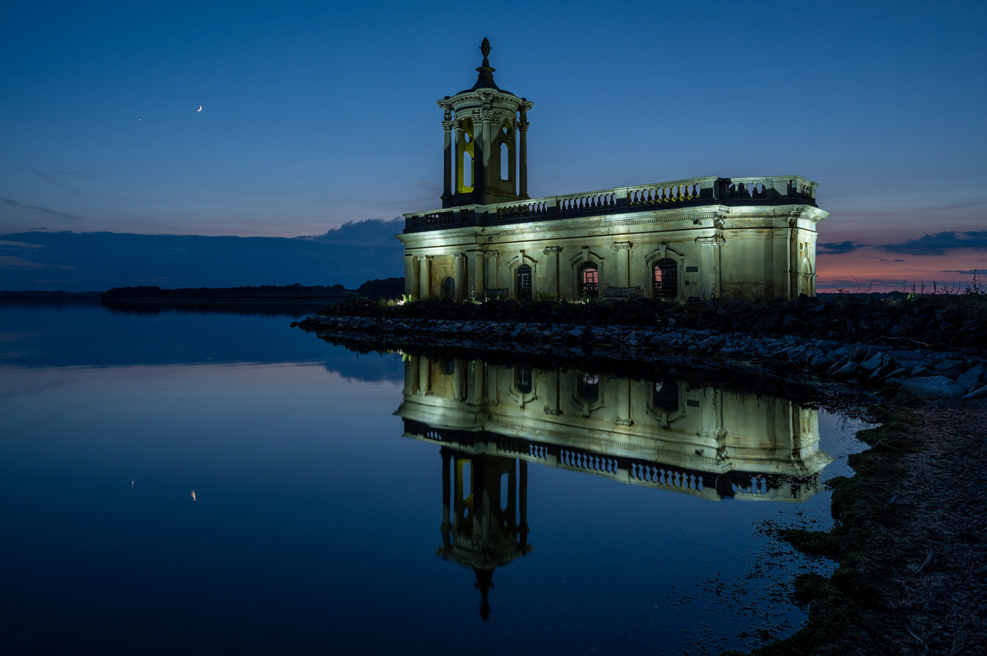 Normanton Church Floodlit