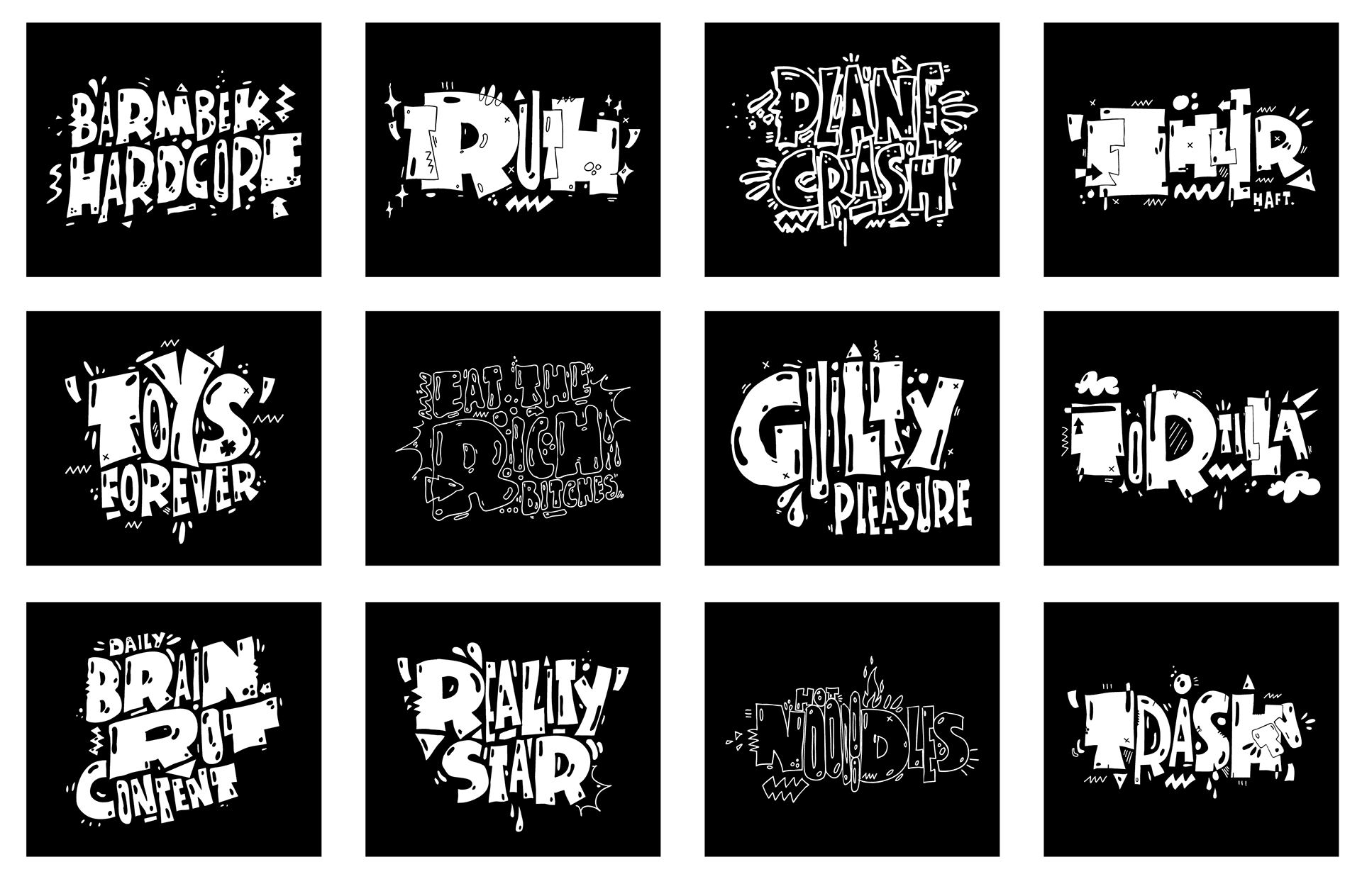 Analog gezeichnete Letterings von Max Glimm, Kommunikationsdesigner, Typedesign und kreative Schriftgestaltung in Hamburg