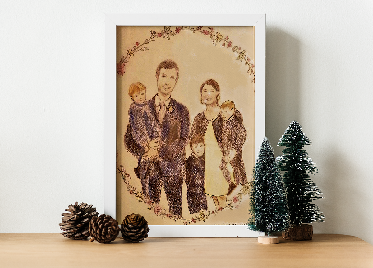 Portrait de famille personnalisé