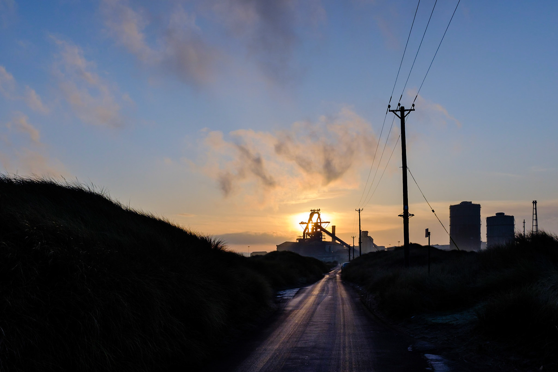 Sunrise and Redcar's blast furnace
