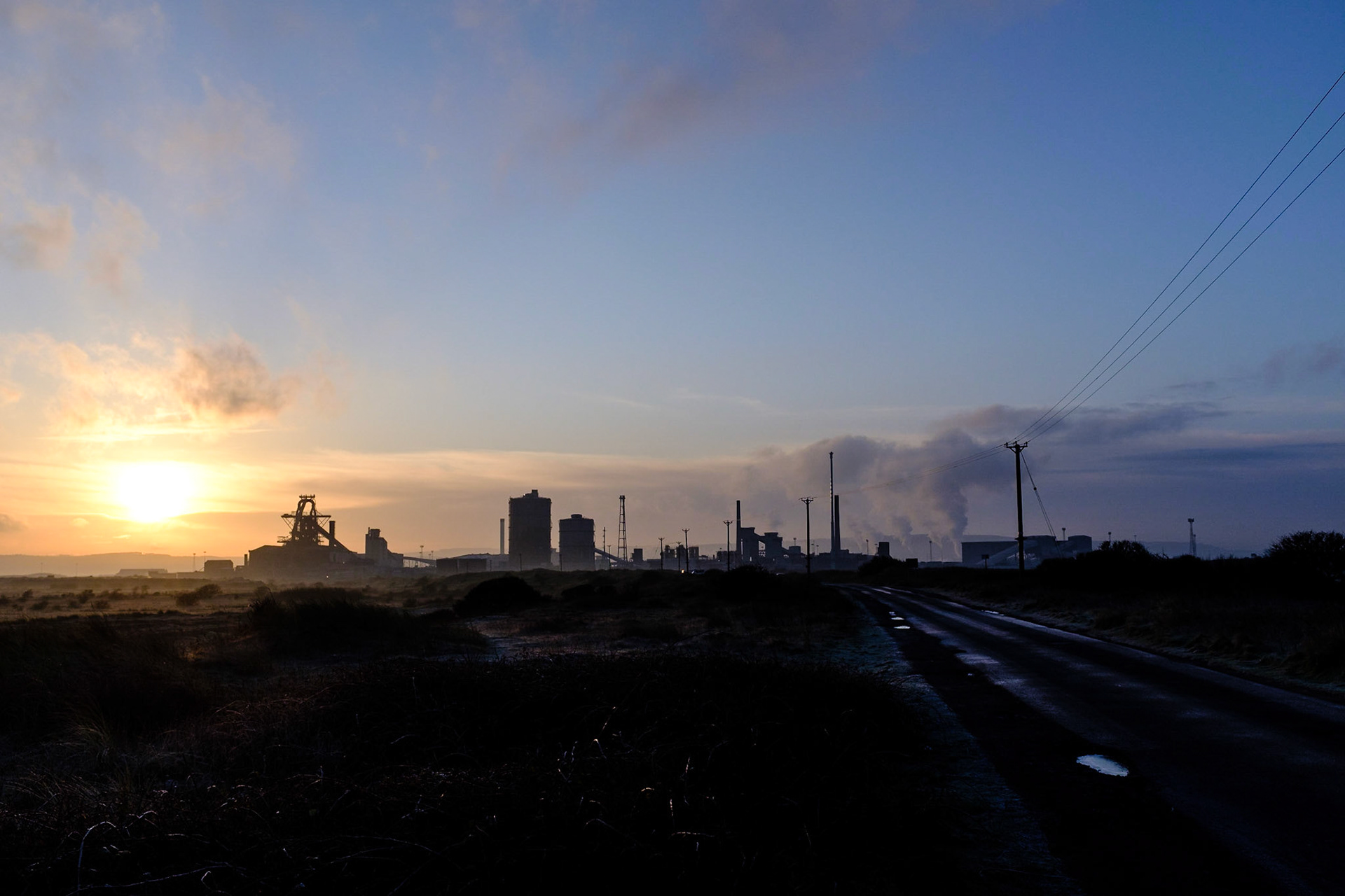 Sunrise over Redcar Steelworks