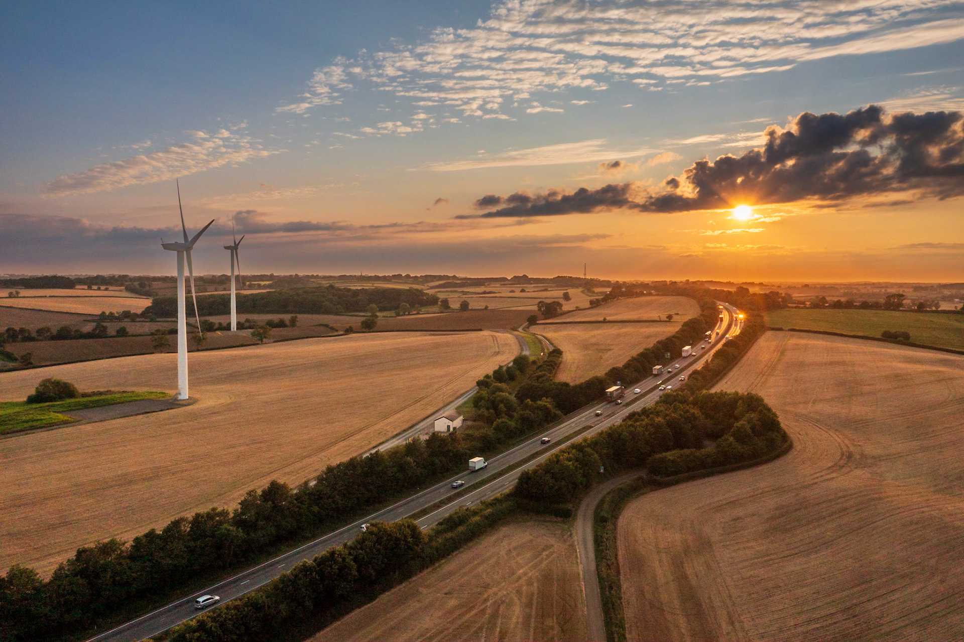 Kelmarsh Windfarm and the A14
