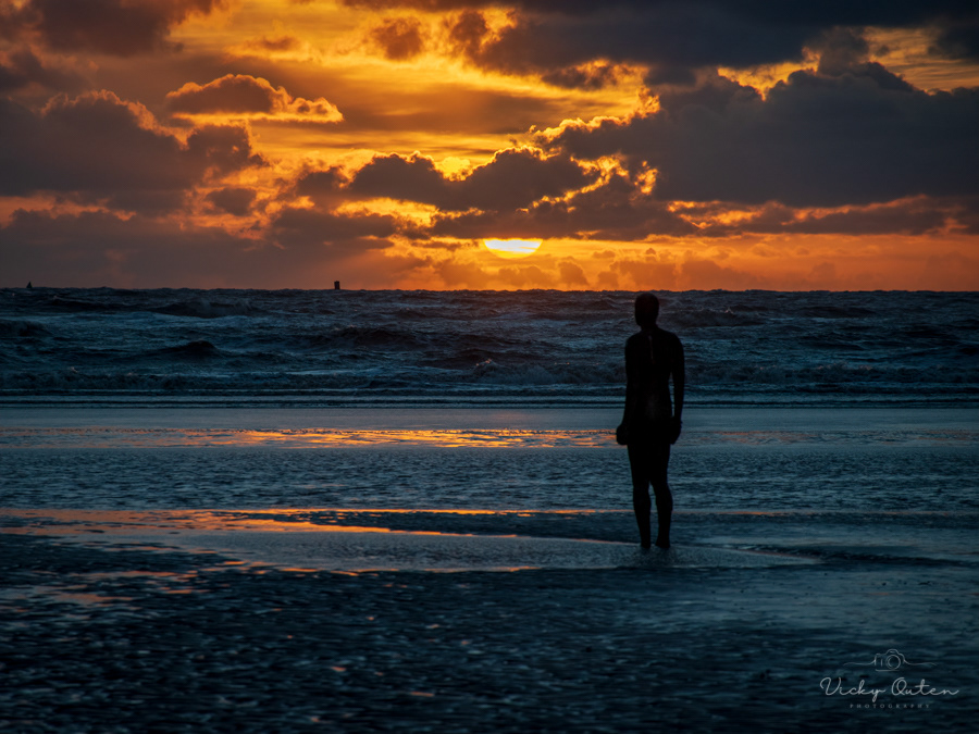 Sunset Crosby Beach