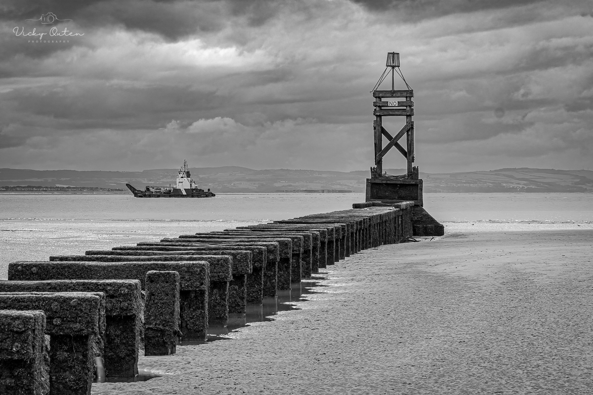Crosby Beach monochrome