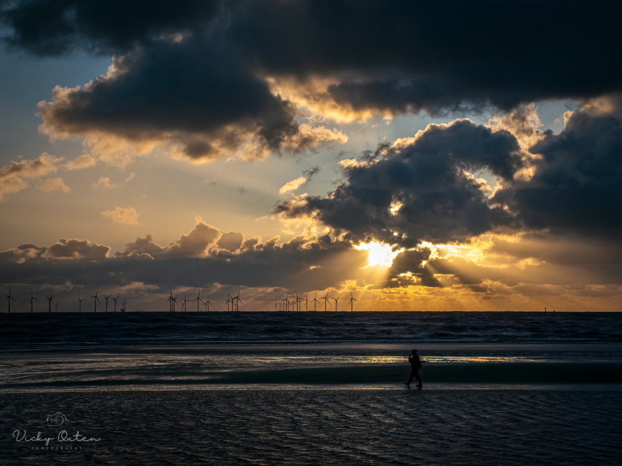 Sunset Crosby Beach