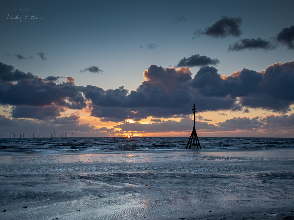 Sunset Crosby Beach