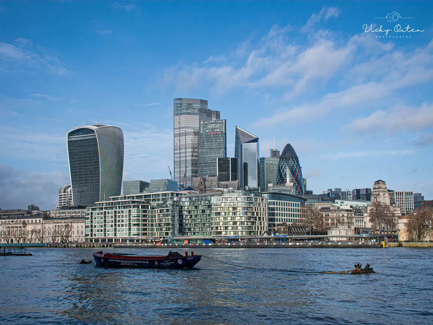 The River Thames cityscape 