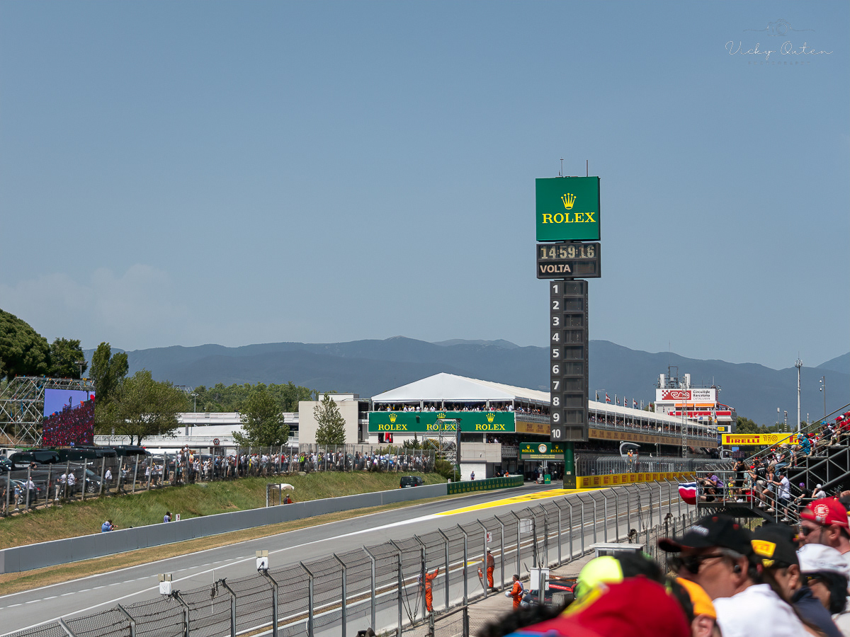Looking to the right from my seat where they came out of the pits
