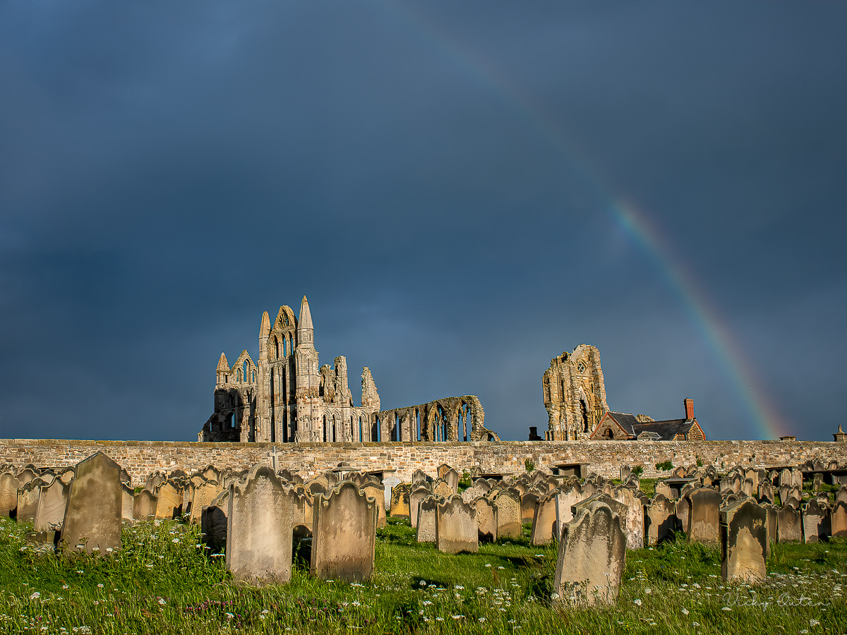 Rainbow at Whitby Abbey