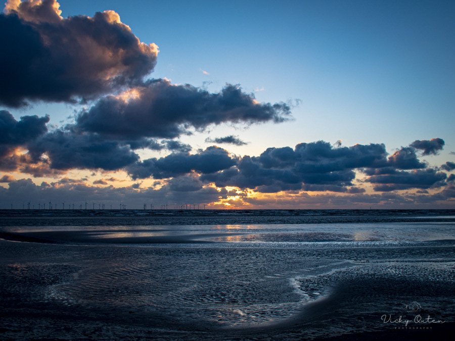 Sunset Crosby Beach