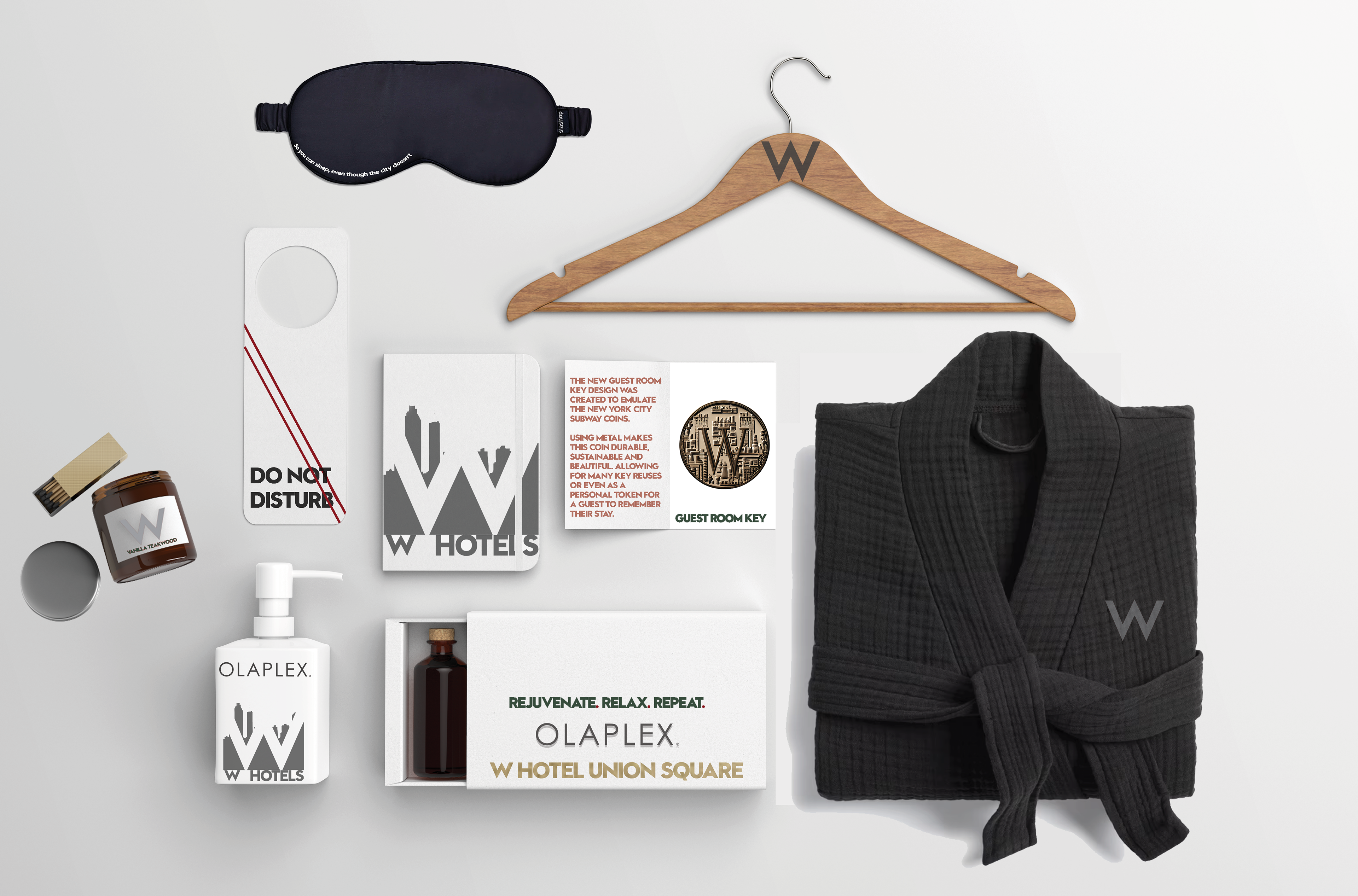 W Hotel guest branding package - Adobe Illustrator and Photoshop