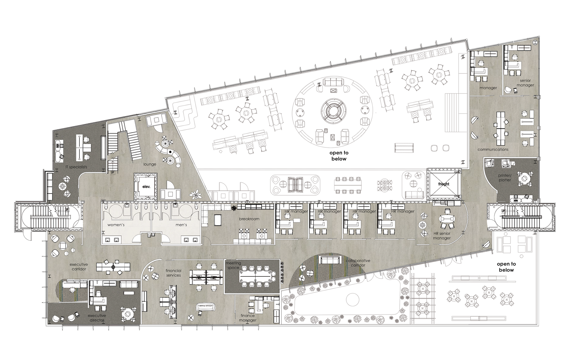 3rd Floor Rendered Floor Plan