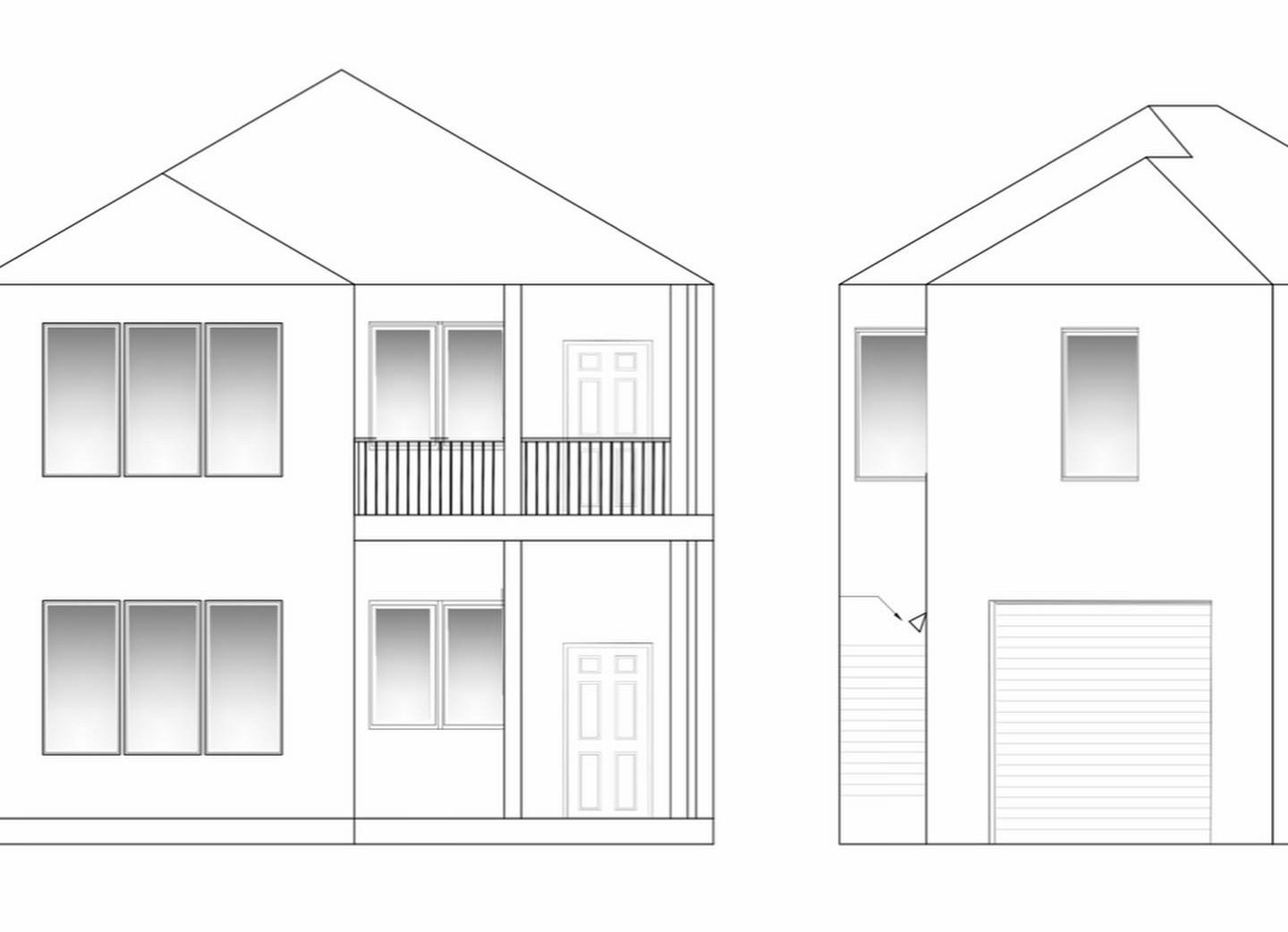 AutoCAD exterior elevation