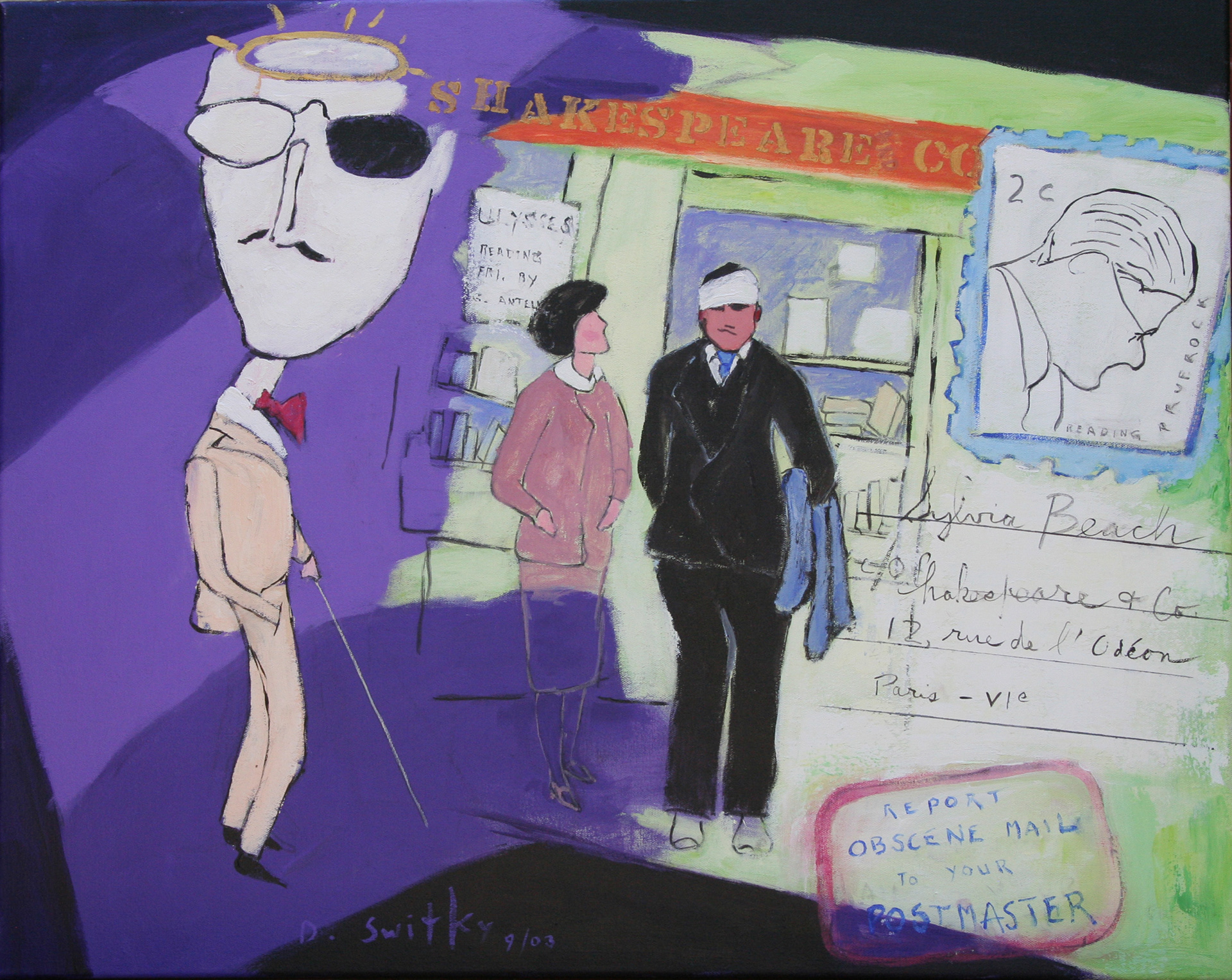 Postcard to Sylvia Beach | Acrylic on canvas | 24x30" | $1750