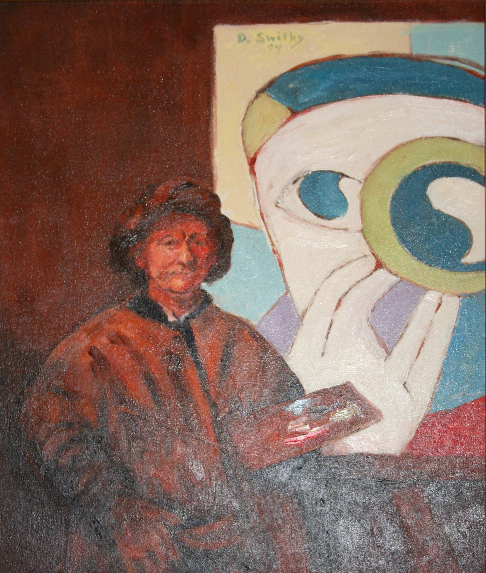 A Rembrandt (Two Painters) | Oil on canvas | 24x20"