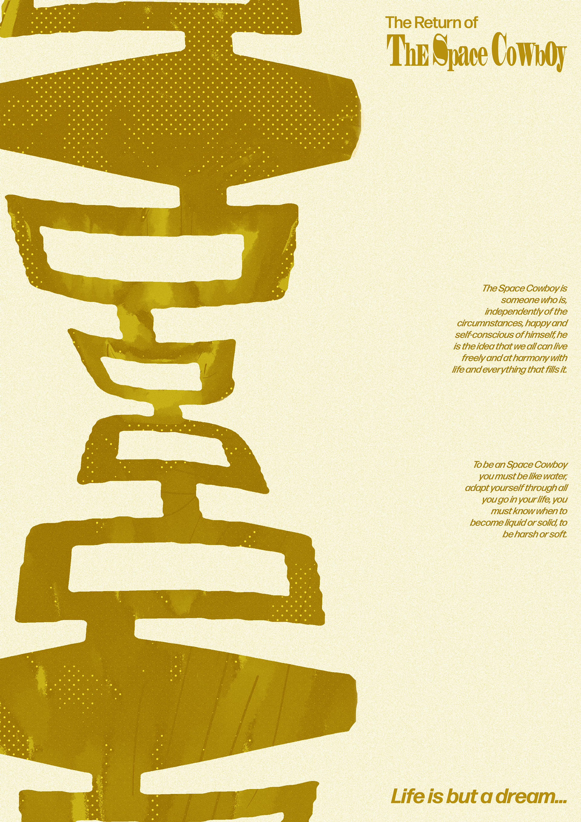 Space Cowboy Yellow Poster