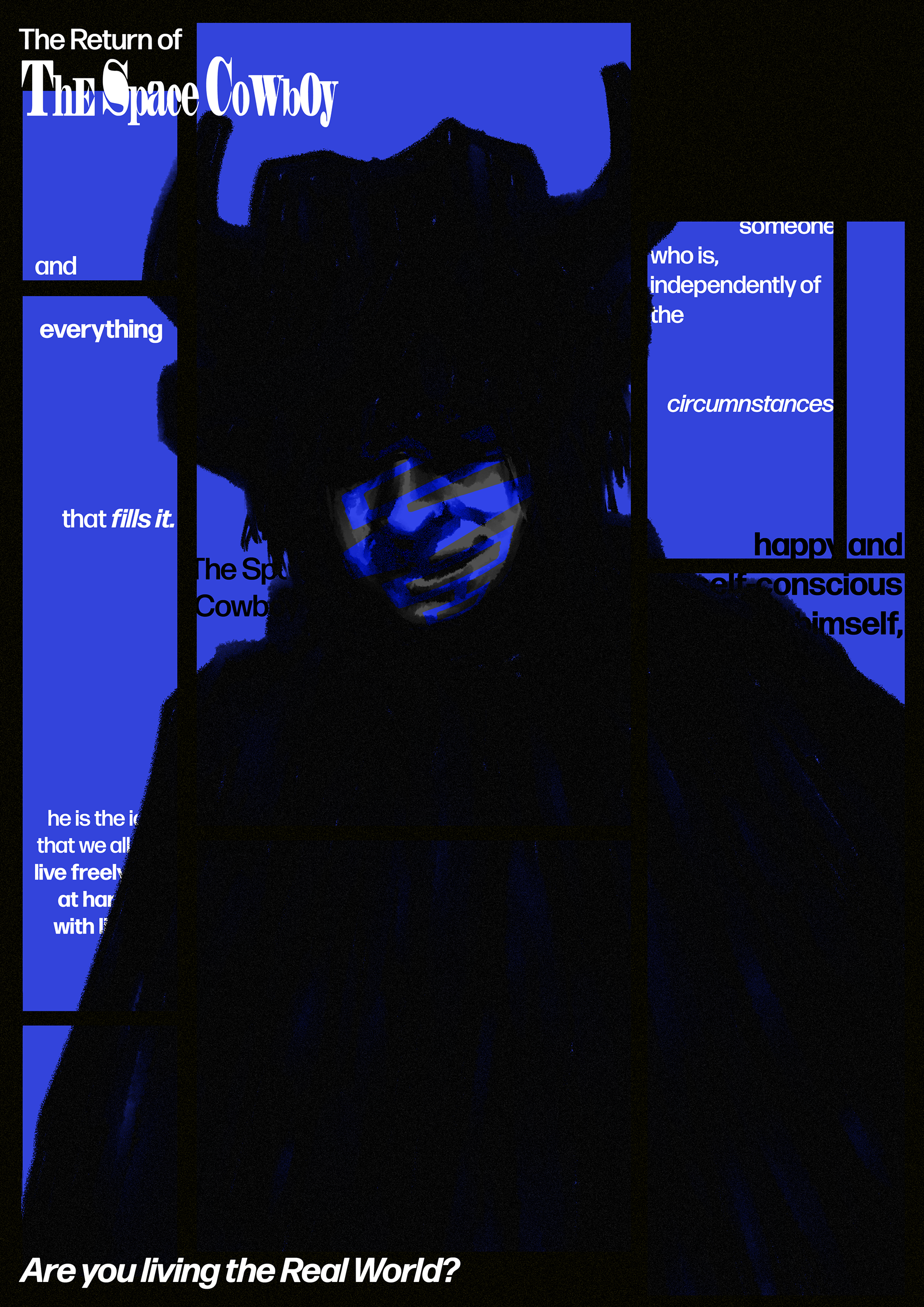 Space Cowboy Blue Poster