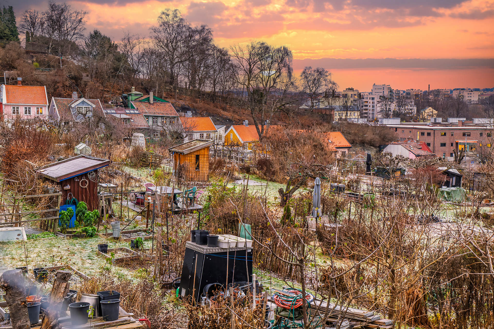 Egebergløkka, vue de Kjærlighetsstien