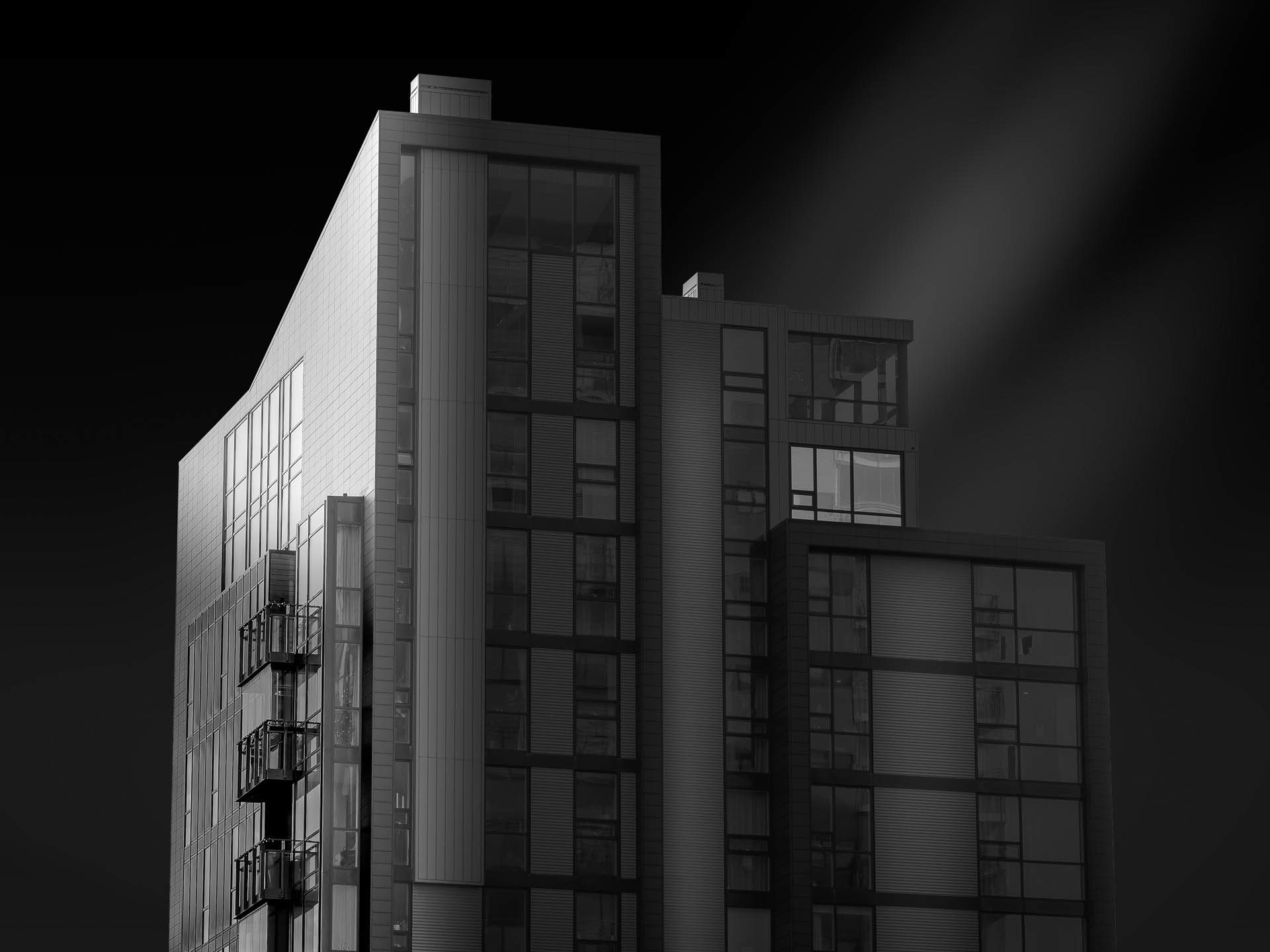 Immeuble d'habitation, quartier moderne de Reykjavik (Islande)