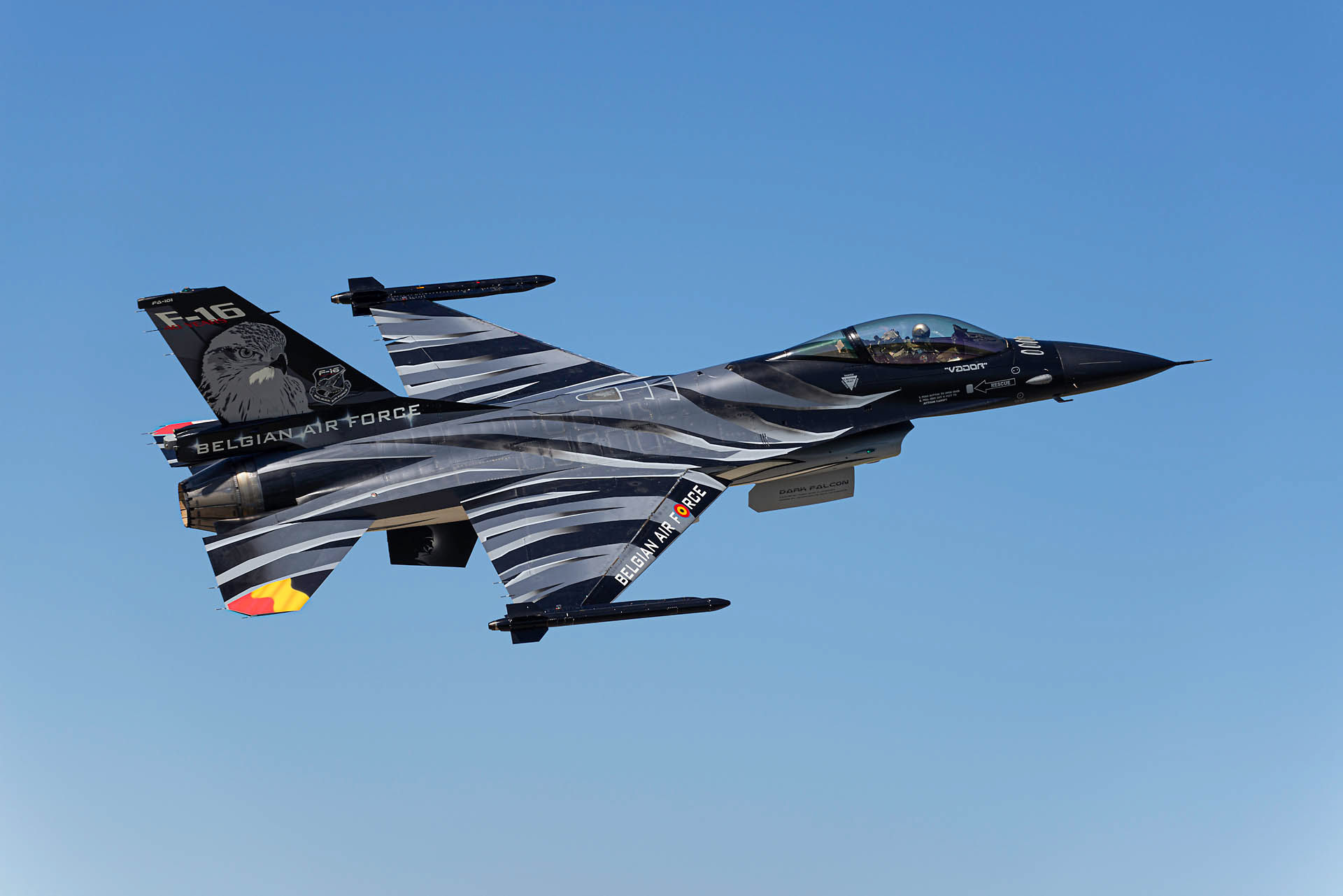 General Dynamics F-16AM Fighting Falcon, F-16 solo display, Composante Air Belge