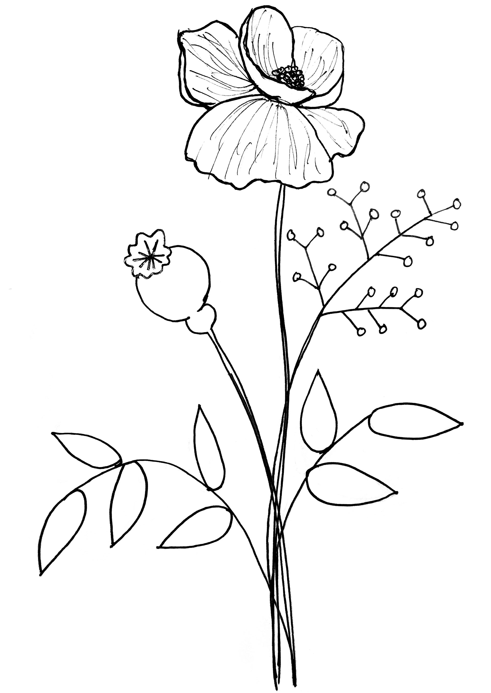 Preliminary sketch for illustration based on photos I took at a nearby park