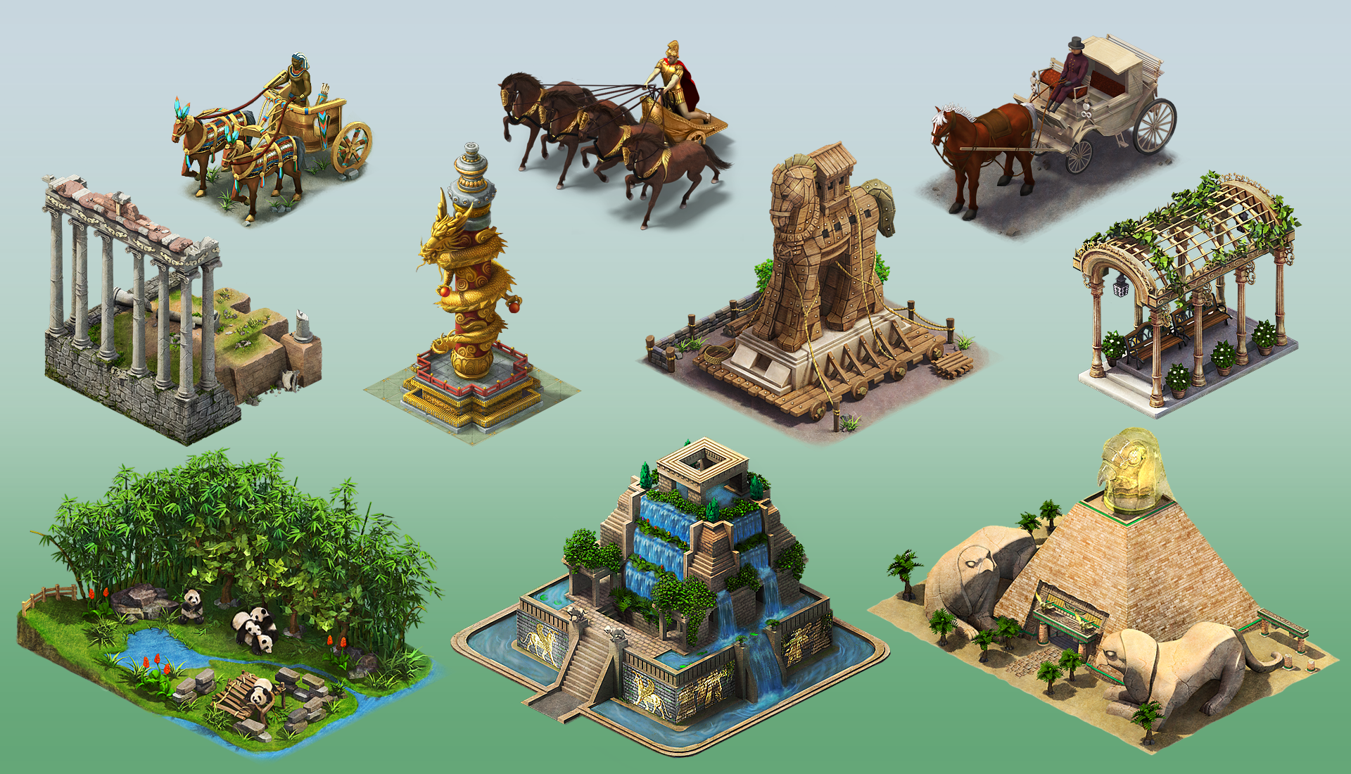 Playdom "Gardens of Time" | Responsible for Art Direction and Visual Devleopment | Final art assets by Ravegan