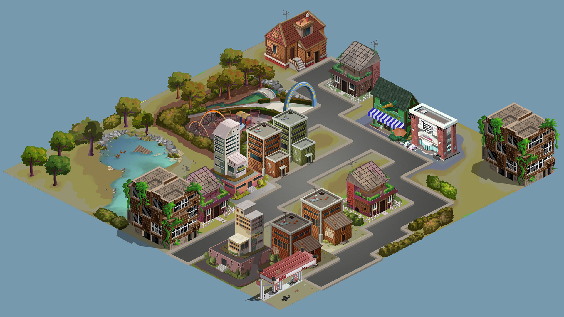 Seismic Games "Greentown" | Responsible for art direction and asset development
