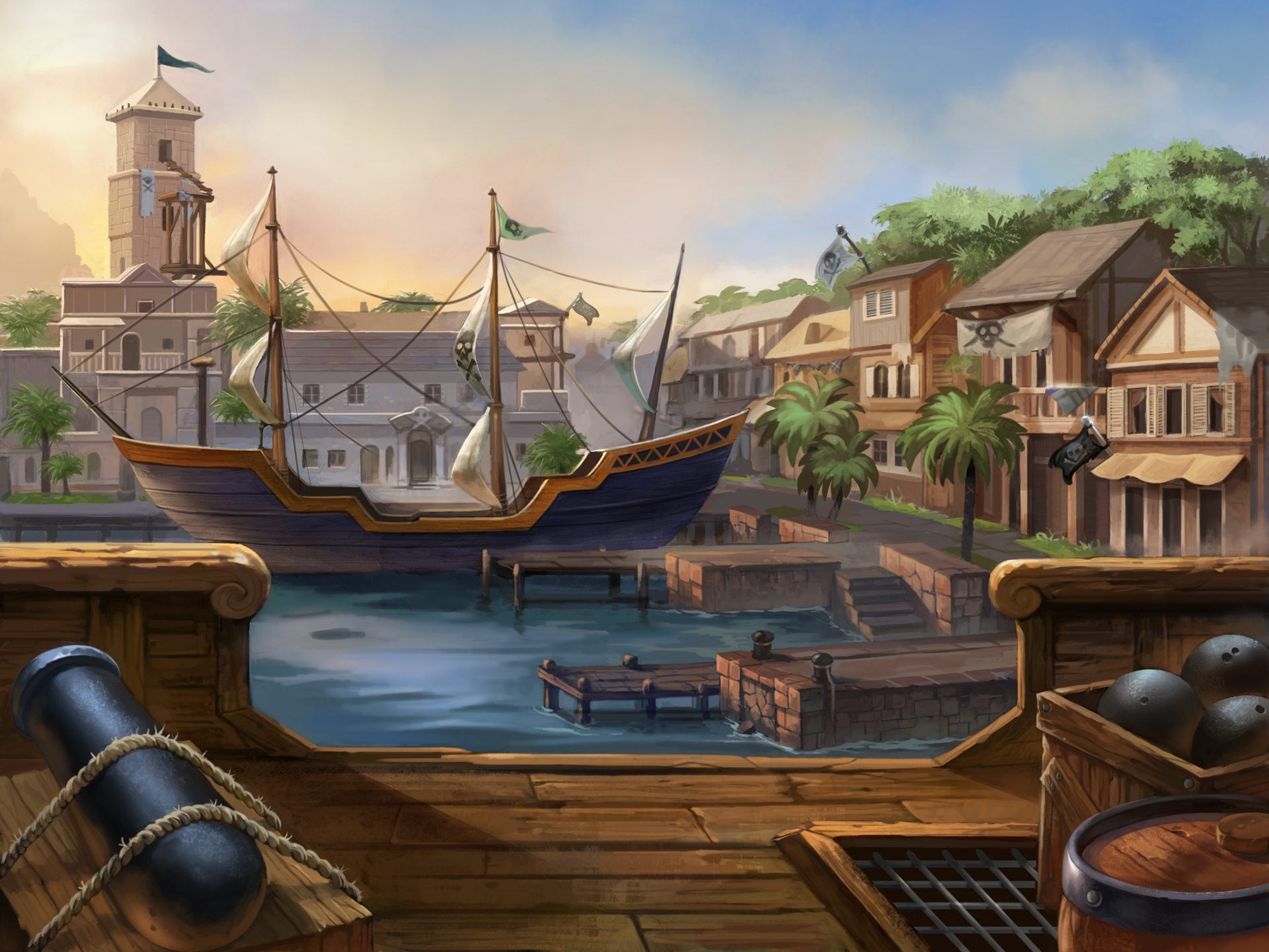 Background art for Pirates machine (above)