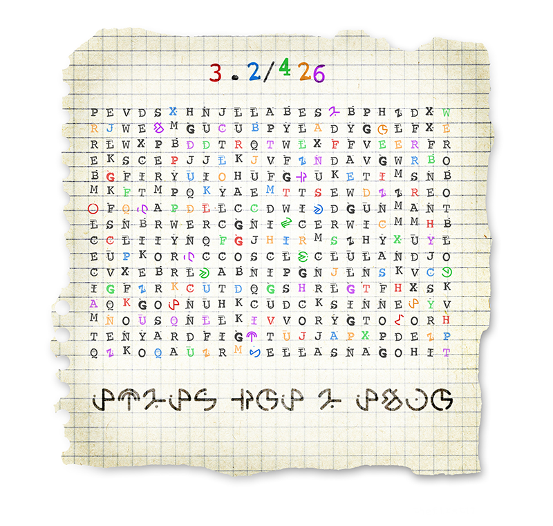The Word Search Puzzle players find after deciphering the "You Are Prepared" video