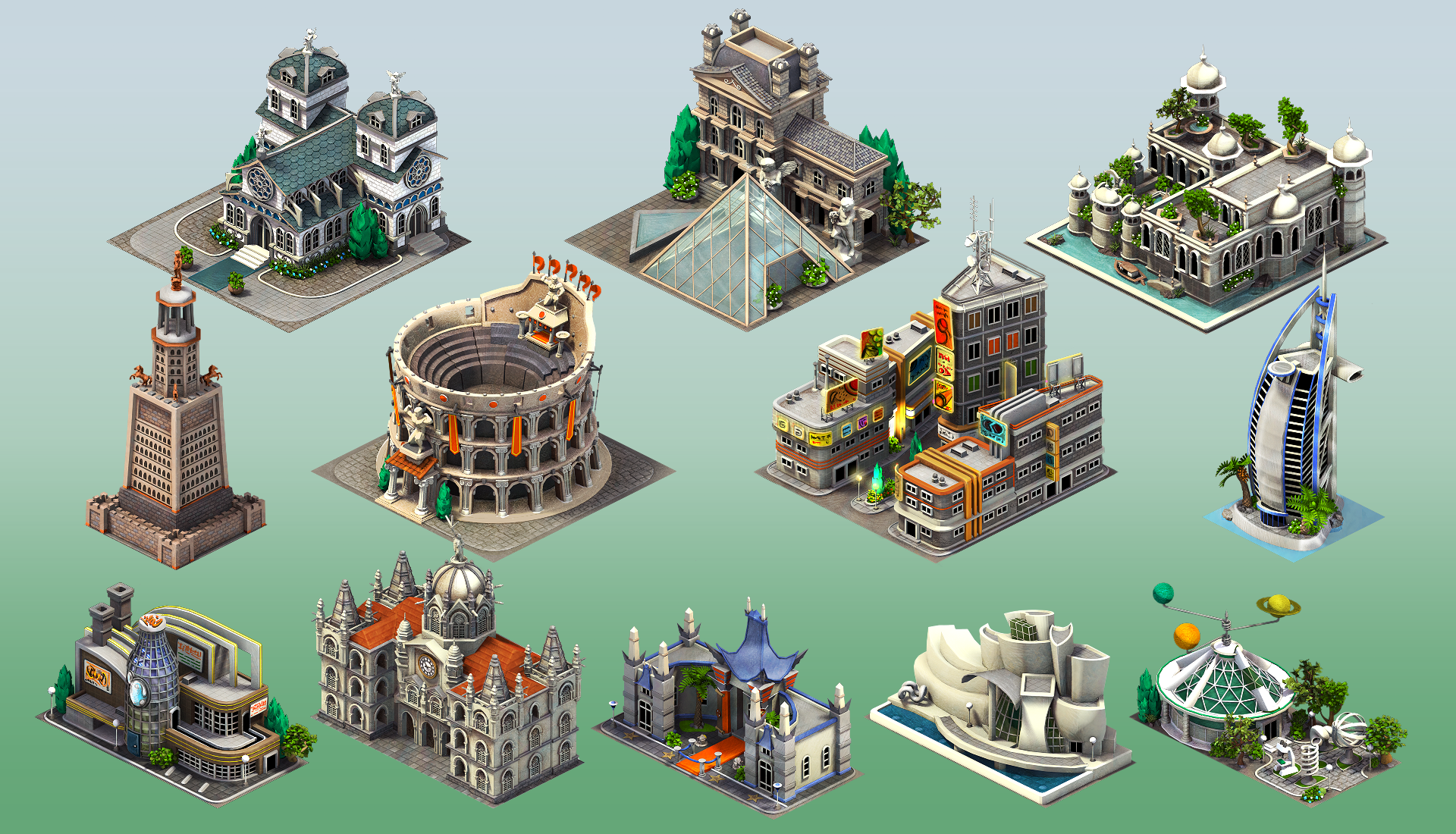 Playdom "City of Wonder" | Responsible for Art Direction and Visual Devleopment | Final art assets by Ravegan