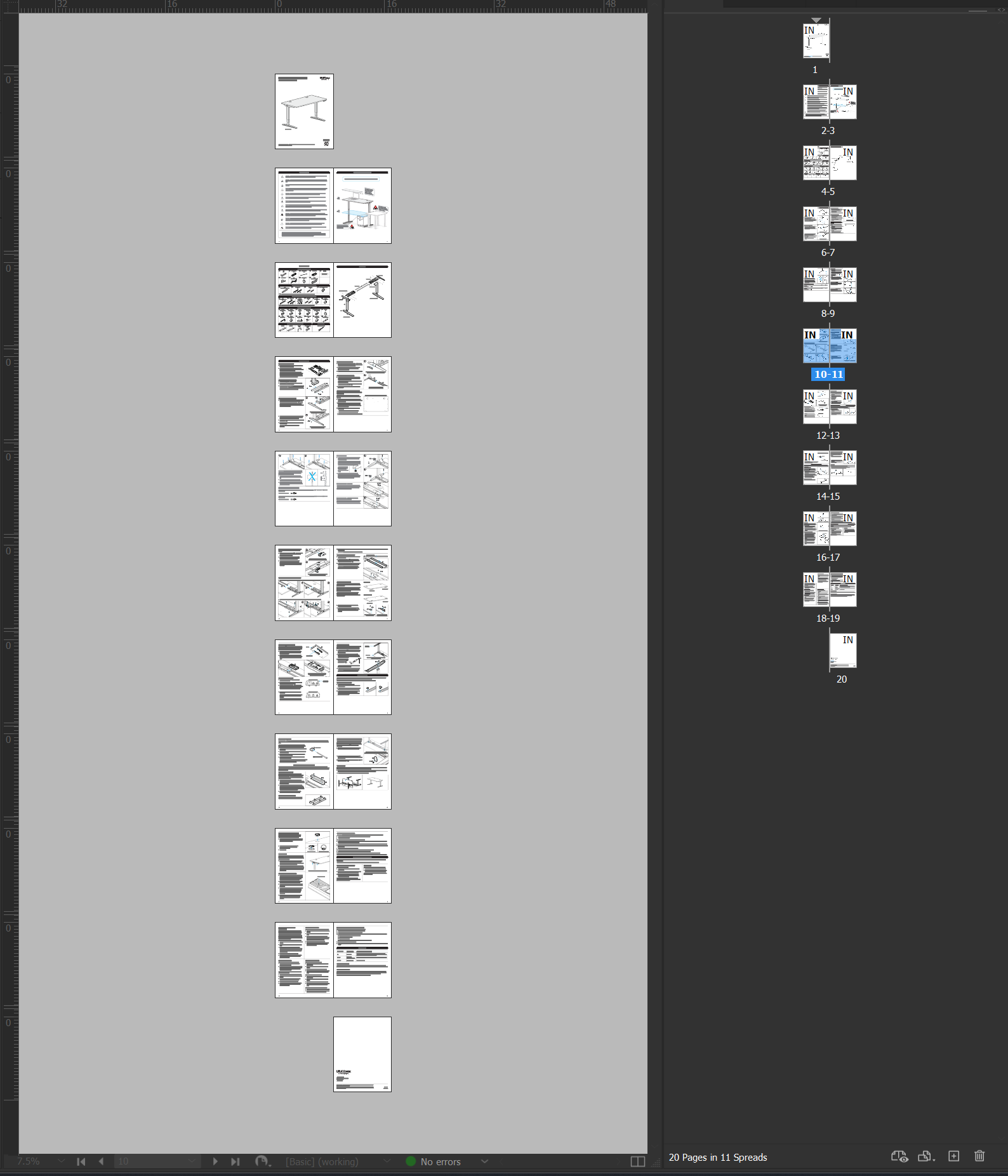 InDesign file showing all 20 pages