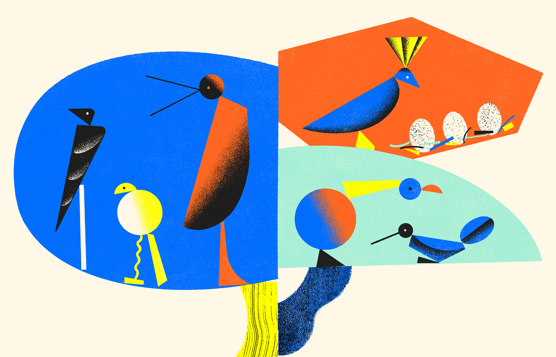 Illustration for a Children's book: The Singing Tree of Birds