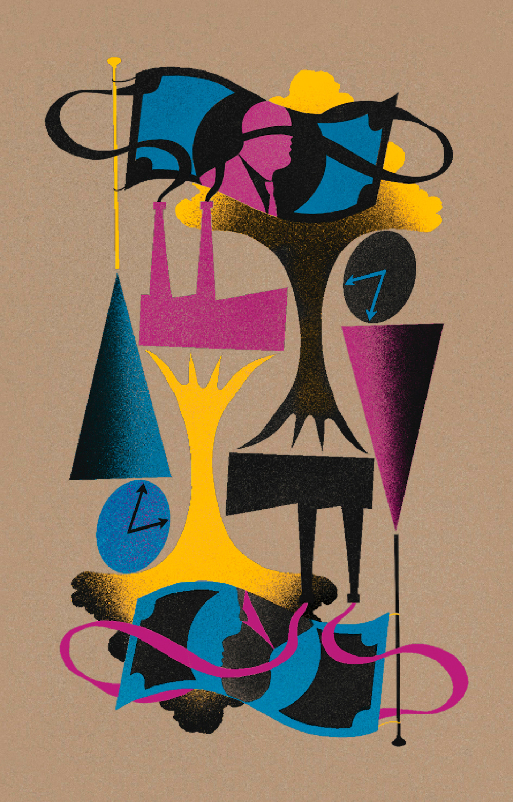 llustration series on reflective topics: Capitalism
