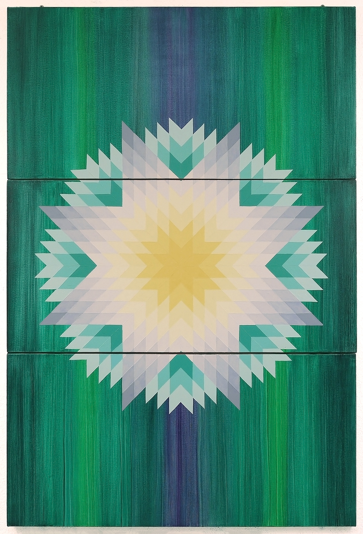 Helium, 2019, 42 x 60 inches, oil on canvas (triptych)