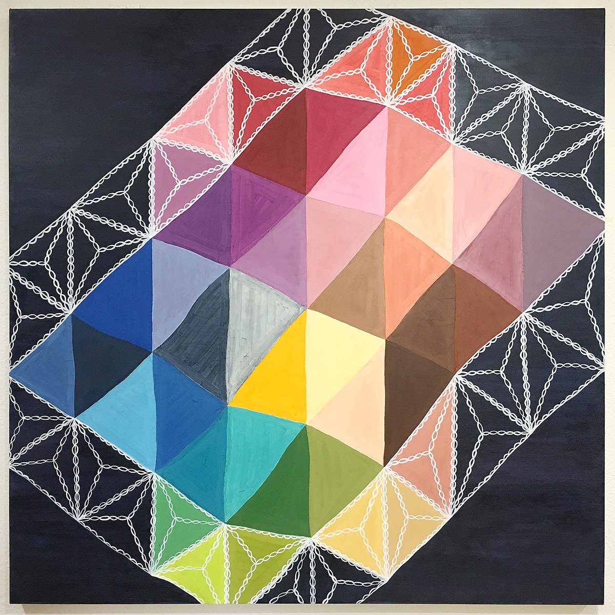 Blanket, 2018, 60 x 60 inches, oil on canvas