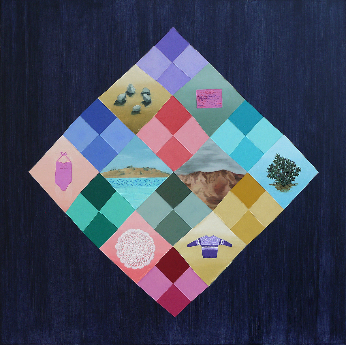 Memory // Blanket, 2018, 48 x 48 inches, oil on canvas