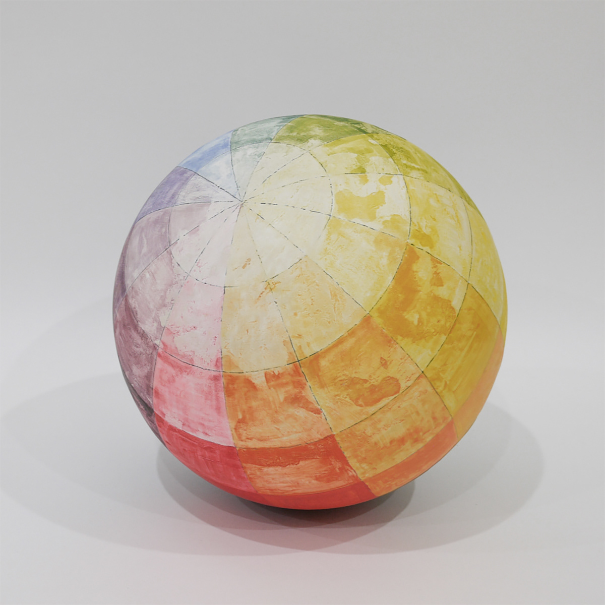 Color Sphere (after Otto Runge), 2017, 10 inches diameter, oil paint on plaster