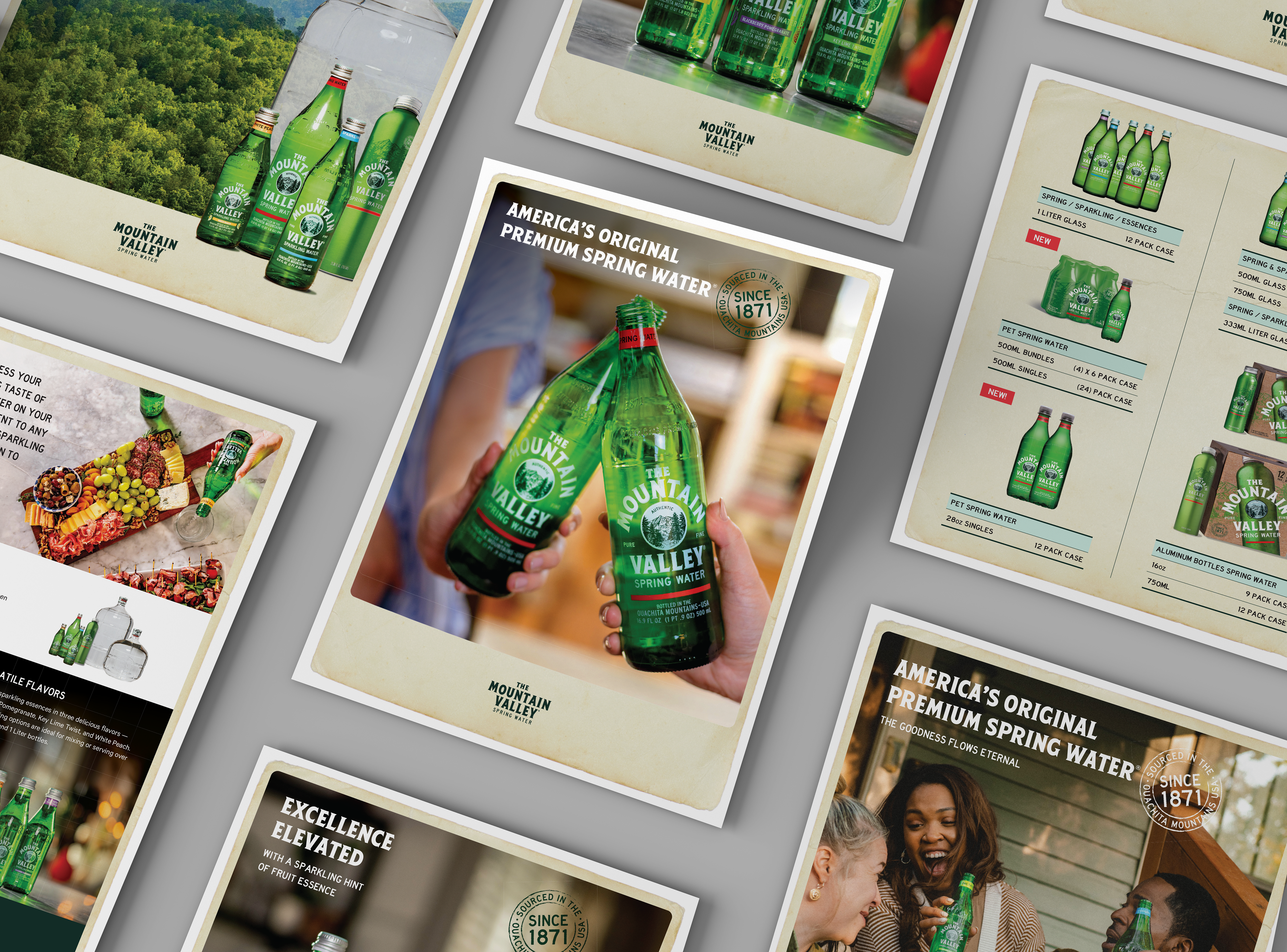 The Mountain Valley Spring Water Sell Sheet Design