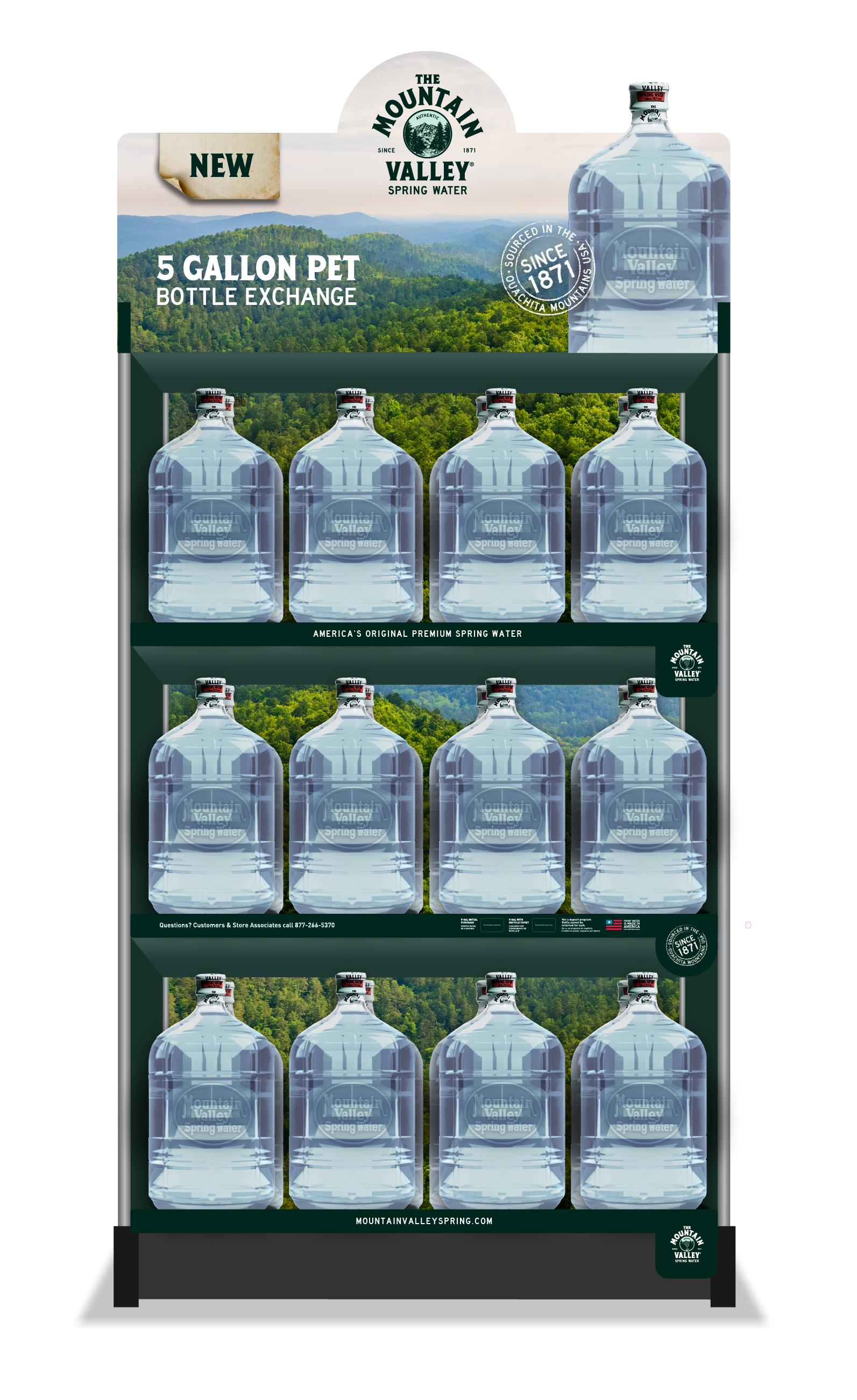 The Mountain Valley Spring Water Exchange Rack Design