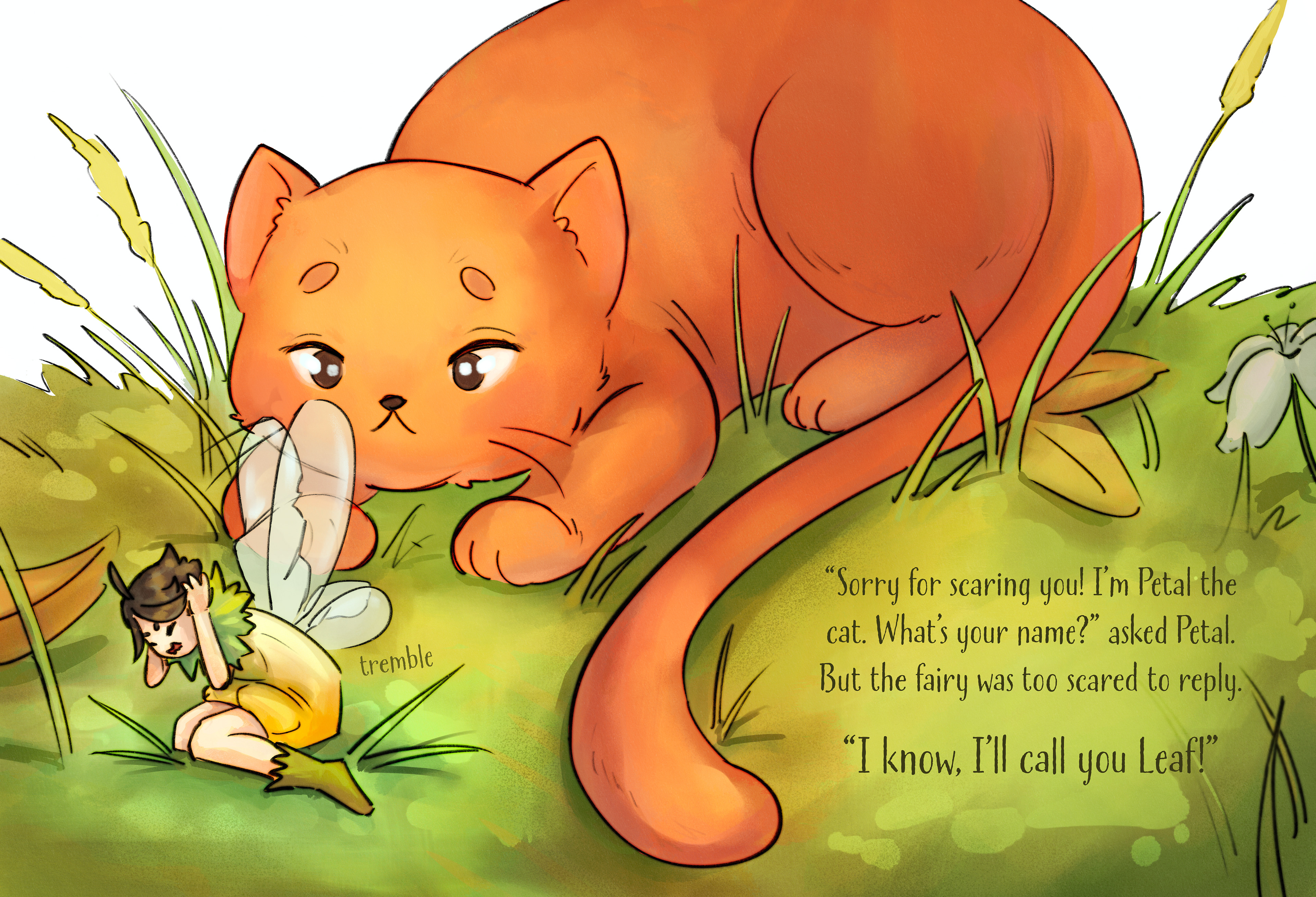 A colored sample spread, Procreate, Photoshop, InDesign