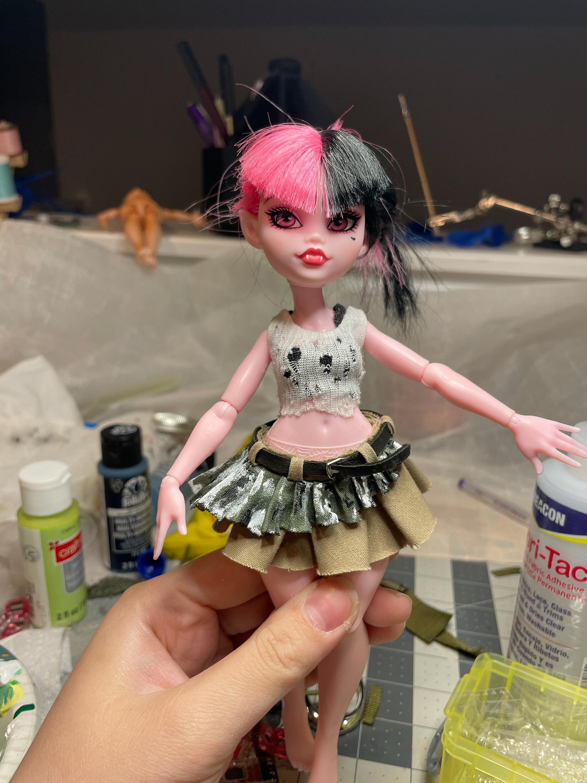 Completed outfit created to look similar to Ashnikko's 2023 Coachella outfits