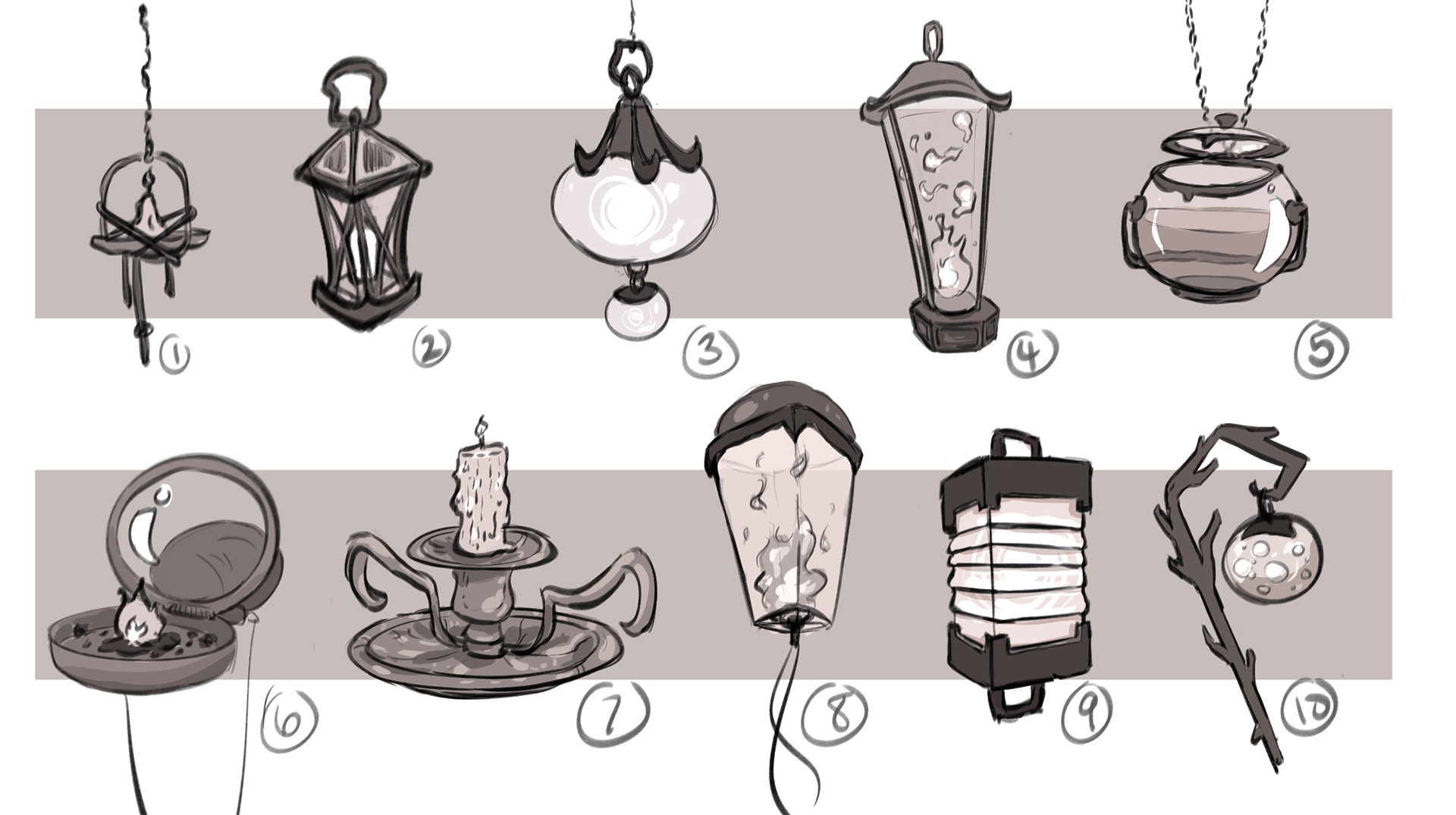 Lighting prop designs