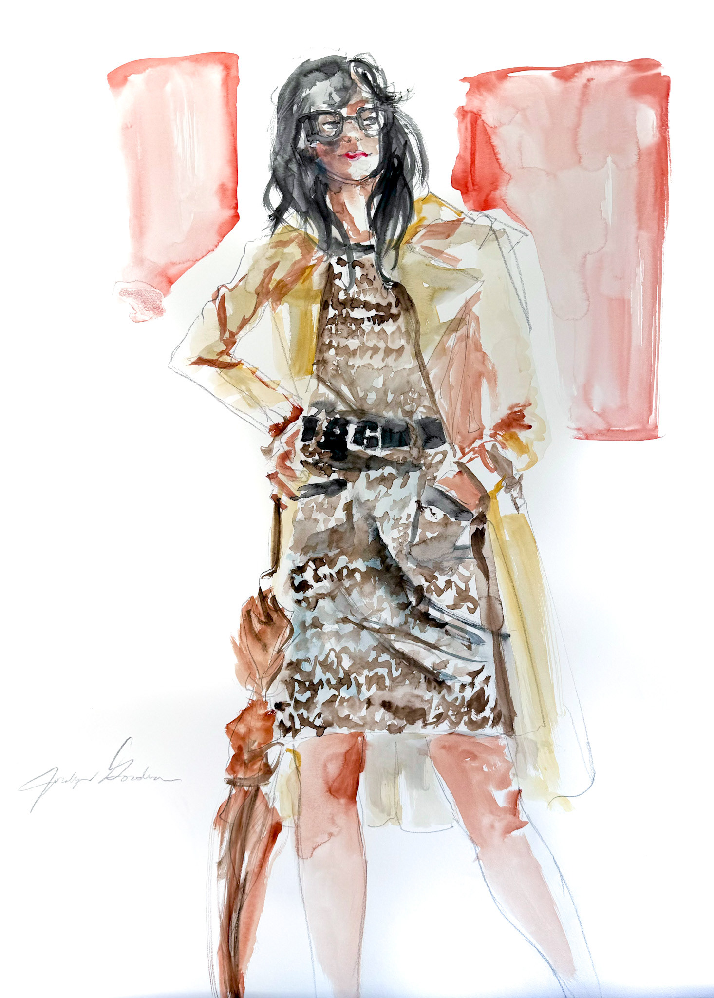 After the Rain II, Pencil and Watercolor, 2024