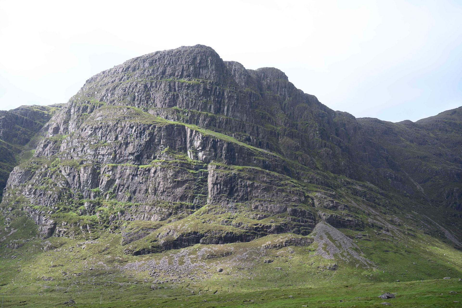 A dramatic rock formation in the pass to Applecross