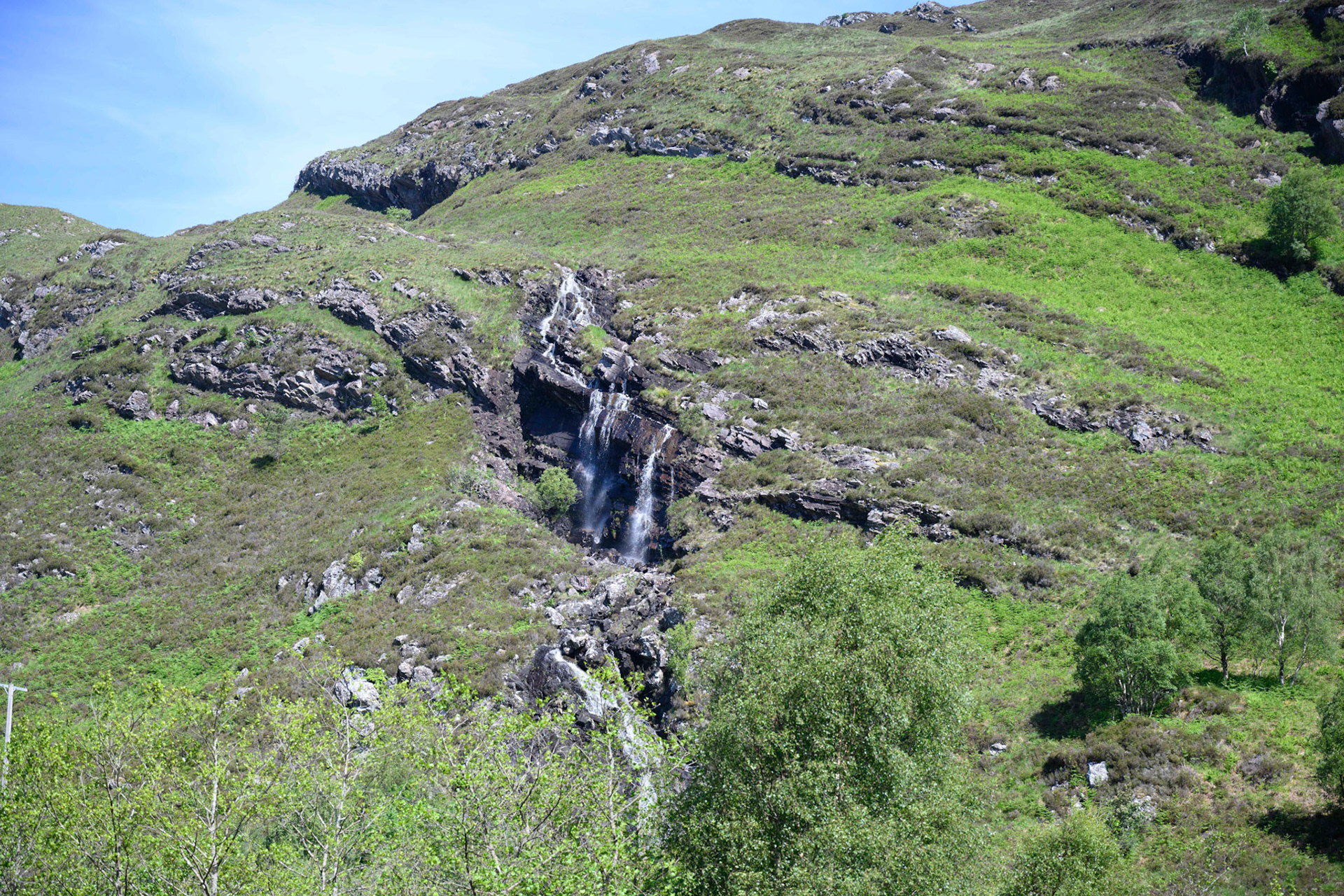 A waterfall in the pass to Applecross, the  NW Highlands