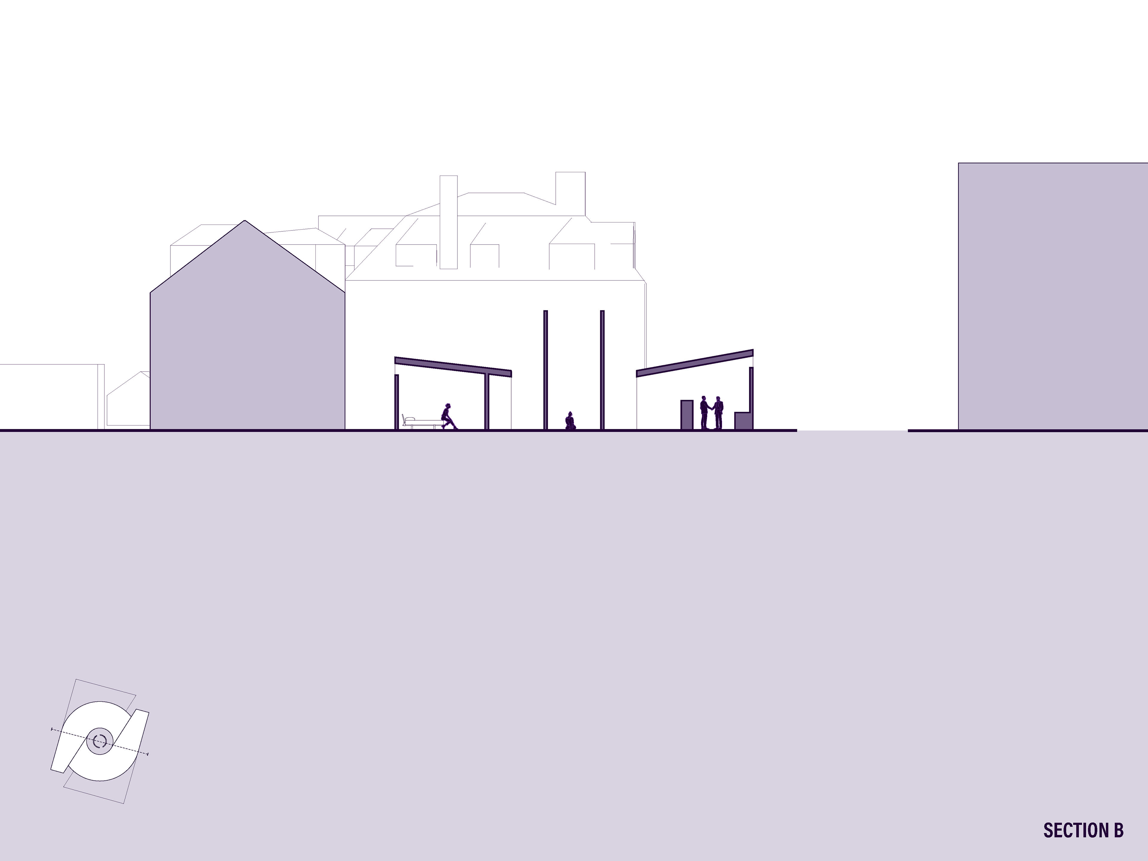 As well as find solitude, while allowing the daily life of the house to continue around it.