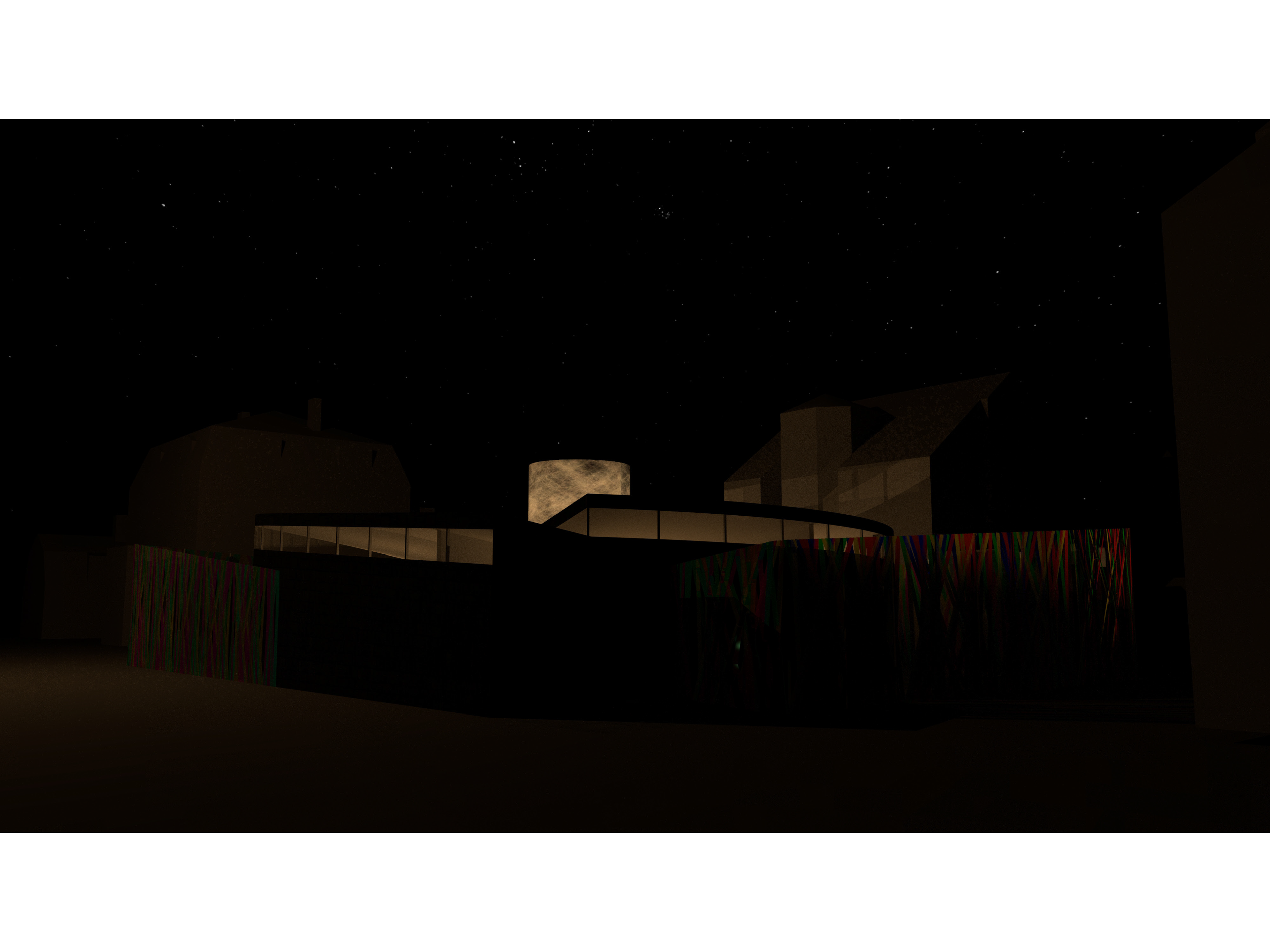 Here we see the project illuminated